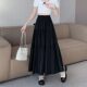 ສິ້ນ skirt cake ສໍາລັບແມ່ຍິງ 2025 summer ໃຫມ່ temperament ແອວສູງ slim pear-shaped ຮູບ A-line ຍາວ skirt ສີຂາວ