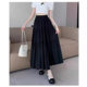 ສິ້ນ skirt cake ສໍາລັບແມ່ຍິງ 2025 summer ໃຫມ່ temperament ແອວສູງ slim pear-shaped ຮູບ A-line ຍາວ skirt ສີຂາວ