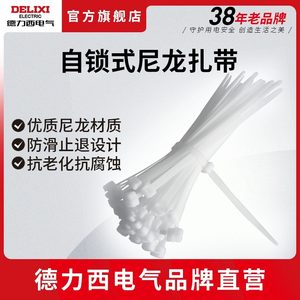 德力西电气电线扎带2.5/3.6/4.8*120/150/200mm自锁式尼龙扎带