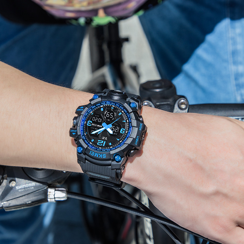 香港skmei男士初中学生运动电子表 skmei博之轮国产腕表