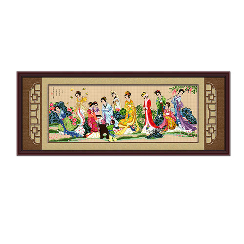 琴棋书画十字绣红楼梦十二金钗客厅大幅古代名画手工2026线绣新款 - 图3