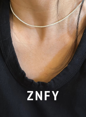 ZNFY欧美简约风ins极简梁亮闪闪手链项链脚链锁骨链
