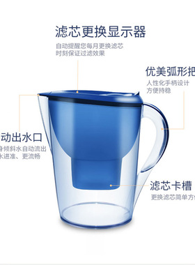 净水壶家用3.5l适用碧然德滤芯