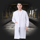 白色劳保大褂男长袖工作服长款车间运输汽修机械食品养殖防尘罩衣