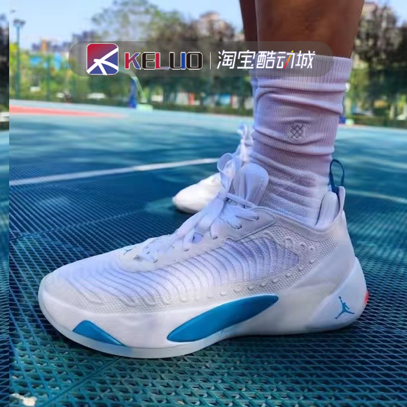 Air Jordan LuKa 1 东契奇1代 77白蓝 实战篮球鞋男 DN1771-104 - 图2