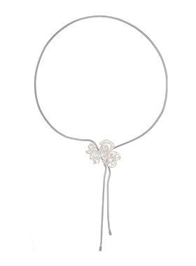 PEARLONA原创透明树脂领结项链