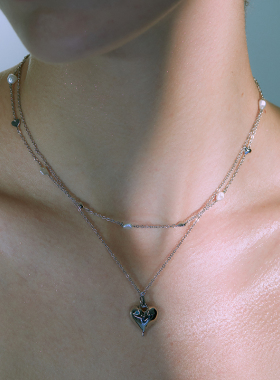 PEARLONA珍珠欧美叠戴锁骨链女生