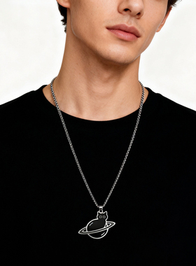 WHYBLUE原创小众设计星球项链