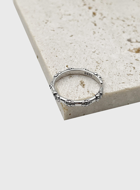 whyblue女开口戒指复古可可鸢尾