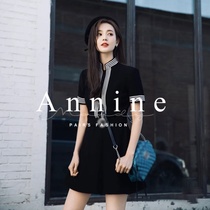 sandro asw Li Yiyi Tong stars with the same foreign dress Womens summer French style Lean Temperament Herbenwind Little Black Dress