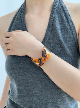 复古金色太阳花弹力手镯