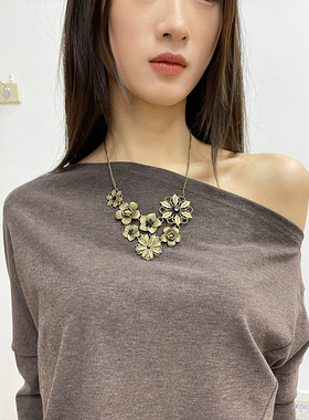 复古波西米亚风花朵项链