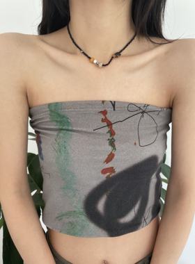 复古黑色串珠叠戴项链