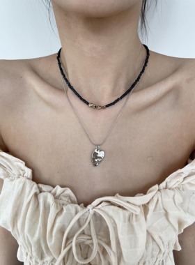 少女小众天然石贝壳项链