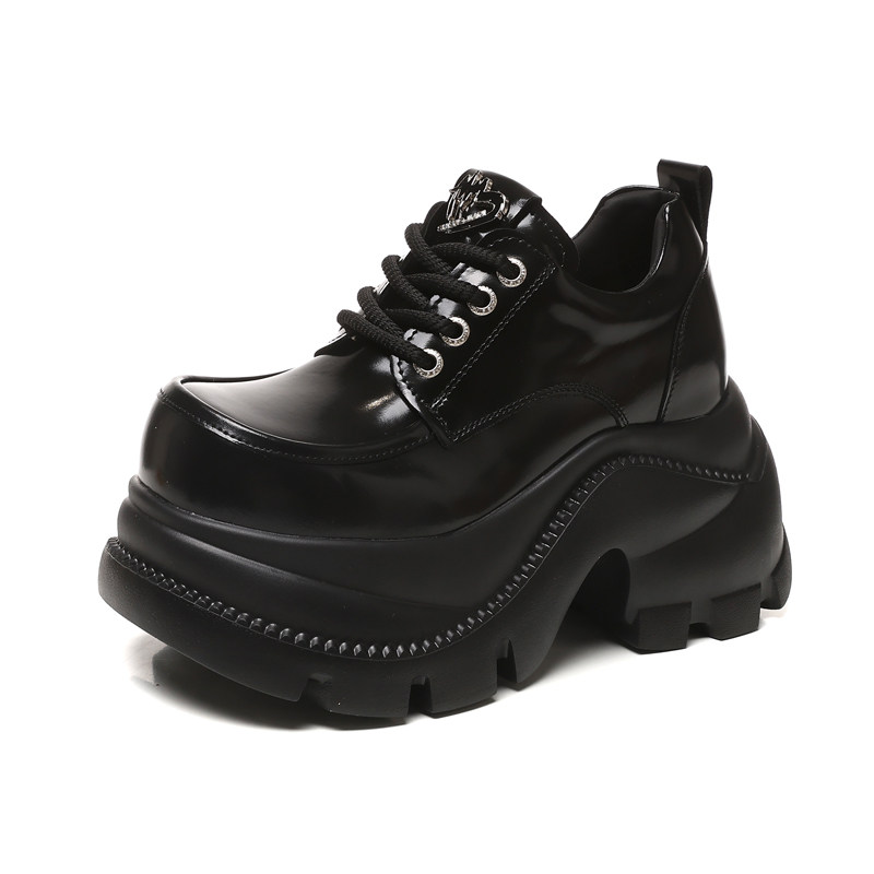 ZFCQ厚底内增高大头丑萌小皮鞋女款真皮2025秋冬潮休闲松糕乐福鞋,淘宝优惠券,粉丝福利购,淘宝优惠卷