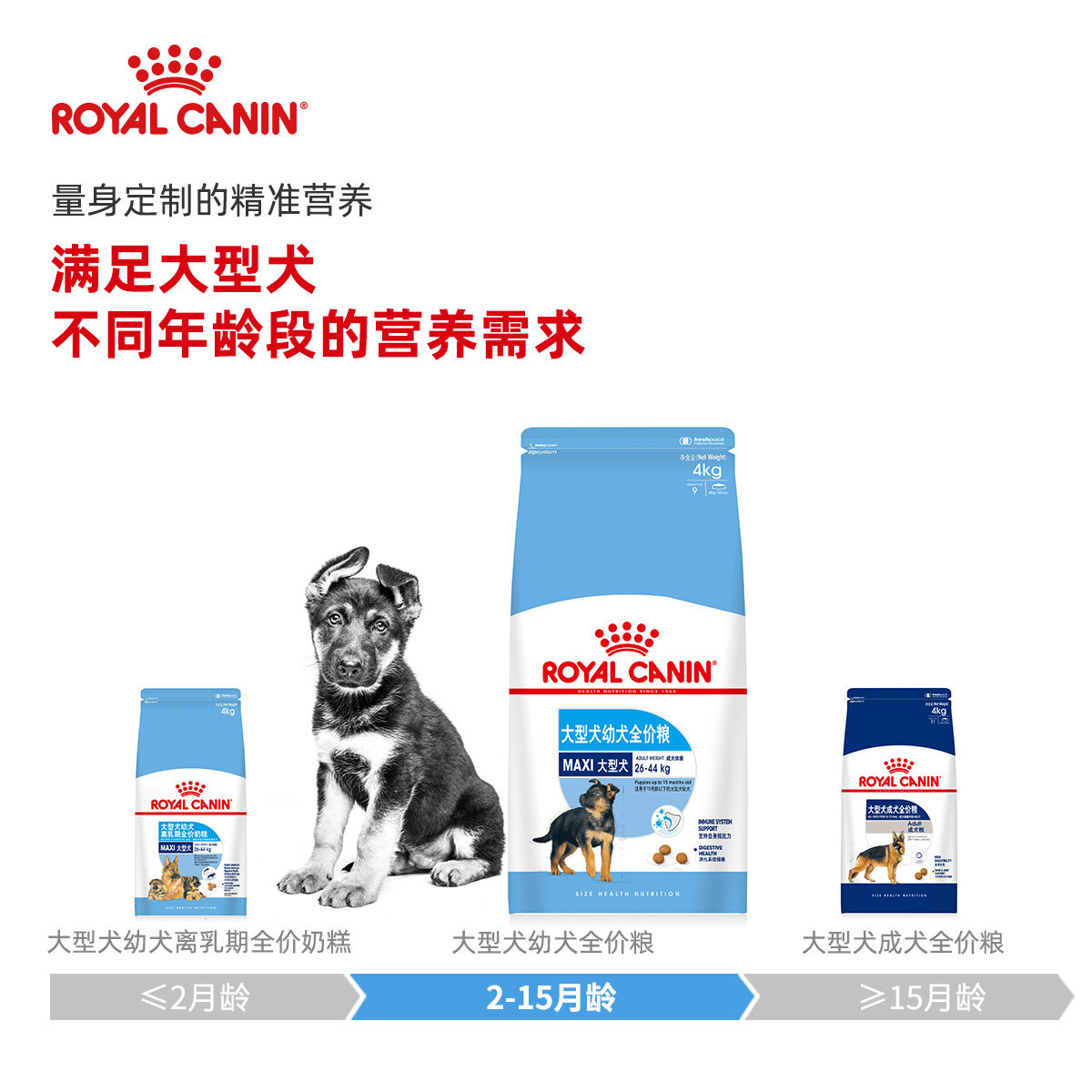 皇家狗粮大型幼犬粮大包装 热品库 性价比省钱购