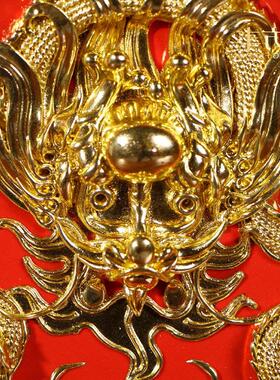 中国红厦门漆线雕龙凤呈祥工艺品