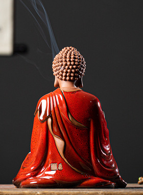 新中式风陶瓷佛祖摆件镇宅工艺品