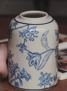 装饰品花瓶客厅青花瓷陶瓷器仿古