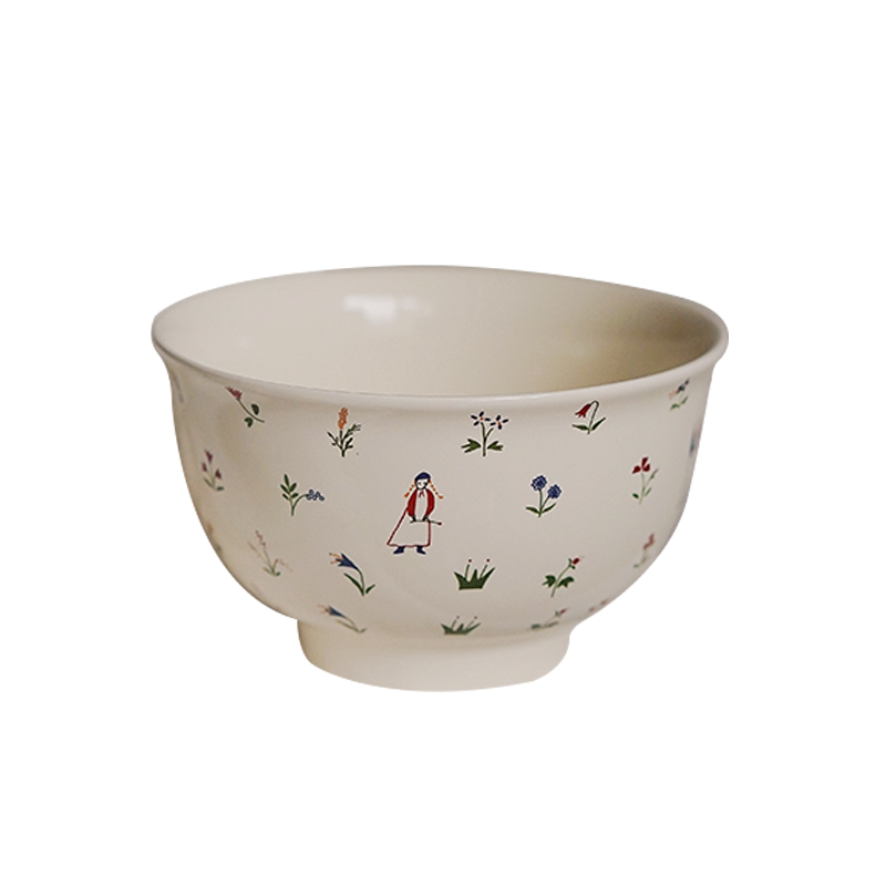 创意手捏手绘高颜值手作复古饭碗沙拉碗陶瓷碗大号汤碗日式拉面碗