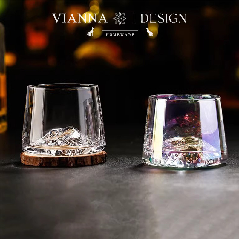 VIANNA丨清雅·Fre日式玻璃威士忌酒杯观山杯家用洋酒杯烈酒杯,淘宝优惠券,粉丝福利购,淘宝优惠卷