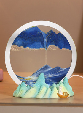轻舟已过万重山流沙画小夜灯