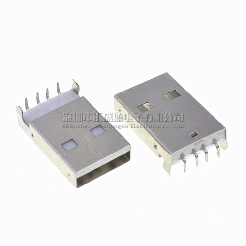 【和彬】USB 90度弯脚 USBA公头座 USB插座 插头 USB卧式座 10个 - 图0