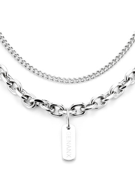 GENANX闪电潮牌流苏吊坠钛钢项链