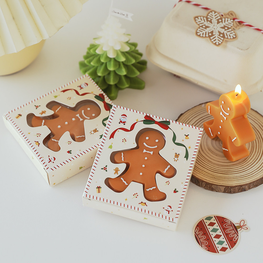 姜饼人圣诞香薰蜡烛 圣诞节礼物氛围装饰布置摆件拍照道具伴手礼