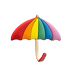 Rainbow Umbrella Balloon Sticky Hook without Punching Cute