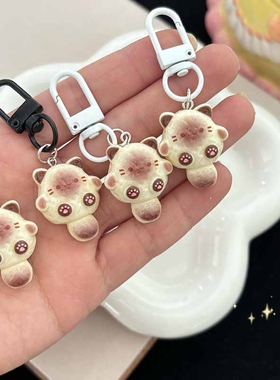 可爱卡通暹罗猫钥匙扣挂件