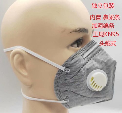 kn95口罩带呼吸阀防尘透气活独立装活性炭男女工业头戴式粉尘防护 - 图2