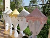 Net Red Ins Childrens Room Dome Bed Mantle Decoration Ceiling Game Tent Dream Bed Curtain Princess Wind Wall-mounted Photo