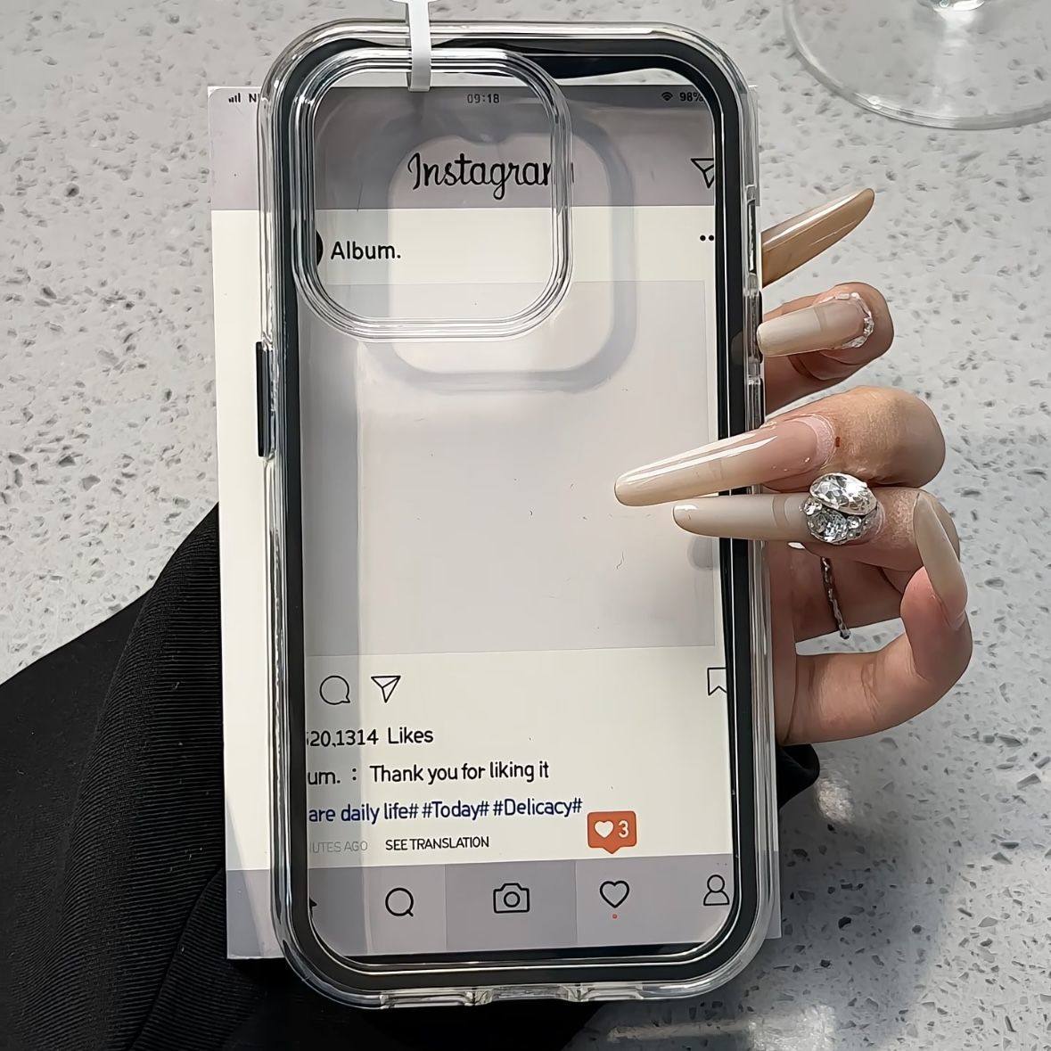 硬背软边iPhone气囊防摔16promax手机壳亚克力透明壳iphone15p彩色边框14promax简约适用13pro保护壳,淘宝优惠券,粉丝福利购,淘宝优惠卷