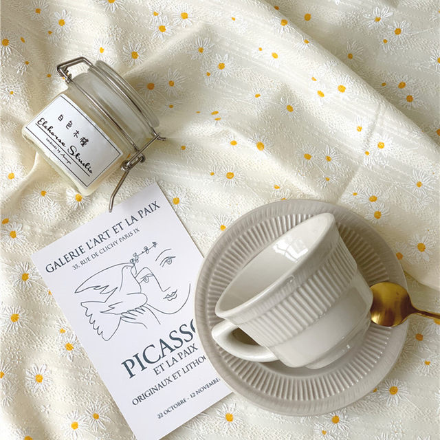 Ins wind daisy lilac flower tablecloth floral lace