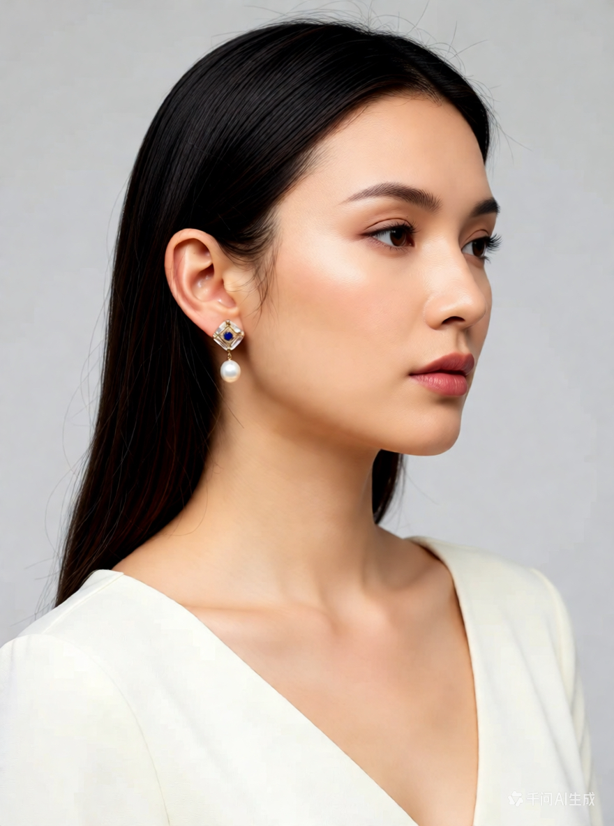 天然海水澳白水滴青金白水晶耳钉10-11纯银耳钉一物一拍,淘宝优惠券,粉丝福利购,淘宝优惠卷