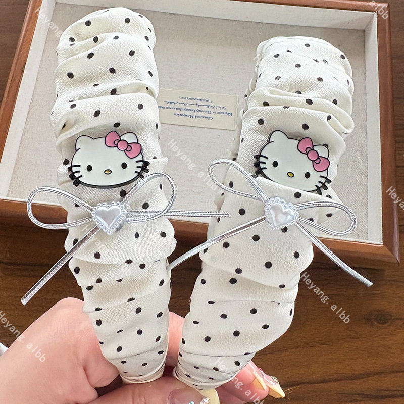 春季新款韩版波点kt猫咪发箍甜美时尚少女网红洗脸发卡头箍发饰,淘宝优惠券,粉丝福利购,淘宝优惠卷
