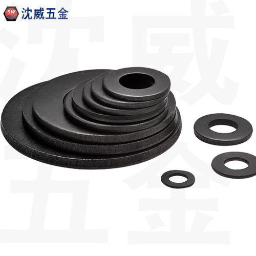 GB97发黑镀锌平垫8/10级12级华司垫片垫圈介子GB97.2倒角碳钢平圈 - 图0