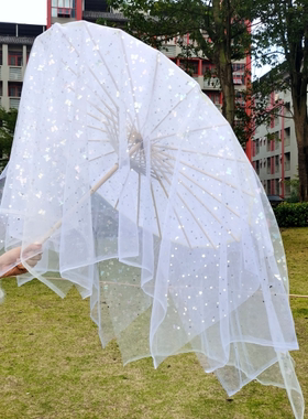 龙吟九州年会运动会开场舞舞蹈道具伞红色舞龙表演纱幔伞道具伞