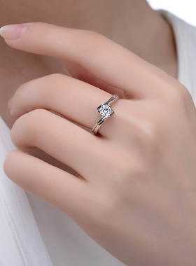 沁缘爱语仿真结婚银戒指