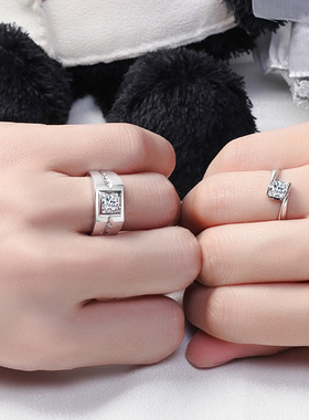 925银情侣戒指男女定情信物新年