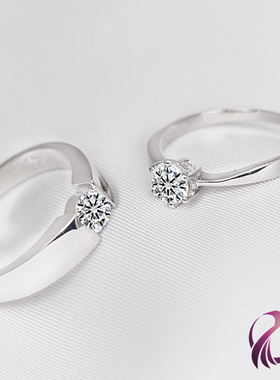 沁缘韩版时尚风指环礼物情侣对戒