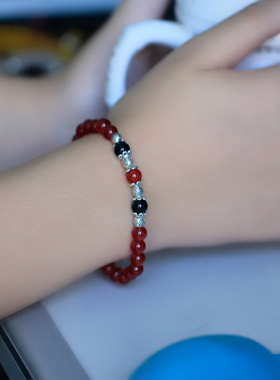 沁缘手链时尚风生日礼物黑玛瑙