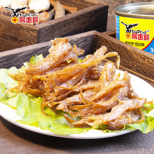 鹰金钱美味凤尾鱼罐头食品开盖即食下饭菜不辣小鱼干鱼仔下酒菜 - 图3
