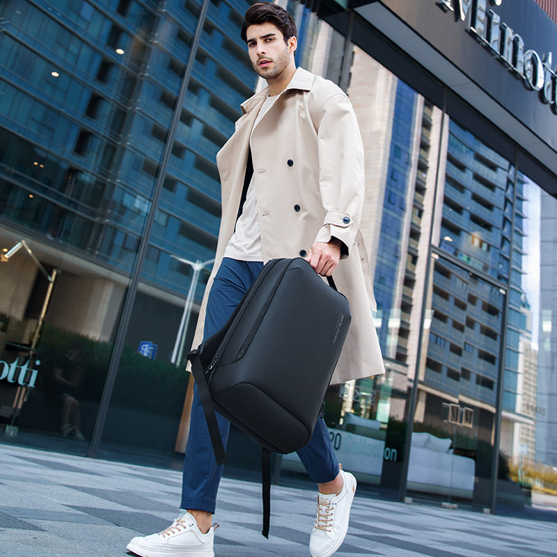 男迷你小型大容量通勤15.6寸电脑包 马可莱登双肩背包
