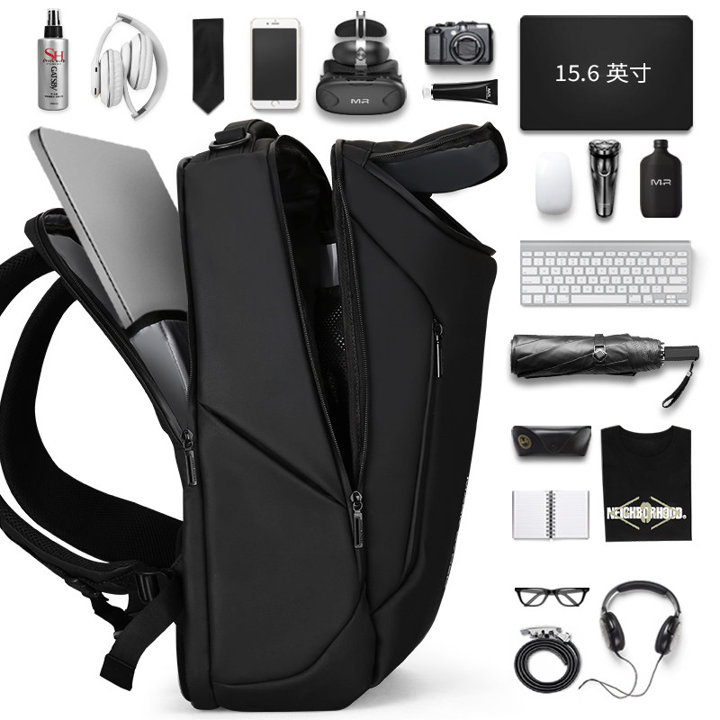 马可莱登男士多功能17寸通勤电脑包 马可莱登双肩背包