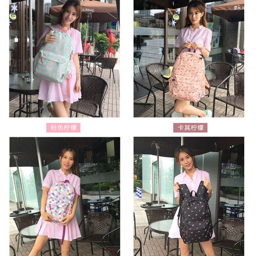 卡拉羊书包女双肩包休闲女小学生初中生女书包女轻便时尚学生书包 - 图1