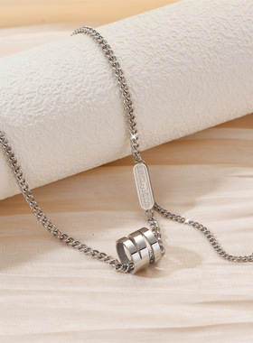 诗予饰ins风气质小蛮腰流苏项链