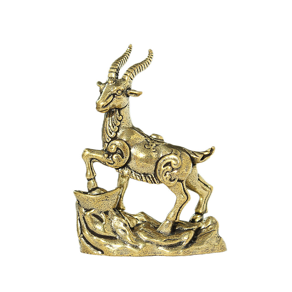 新款黄铜羊摆件踩元宝羚羊创意做旧生肖铜羊客厅茶桌铜工艺装饰品,淘宝优惠券,粉丝福利购,淘宝优惠卷