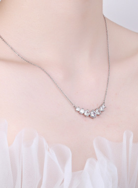 AB直排钻女新款满钻弧形链